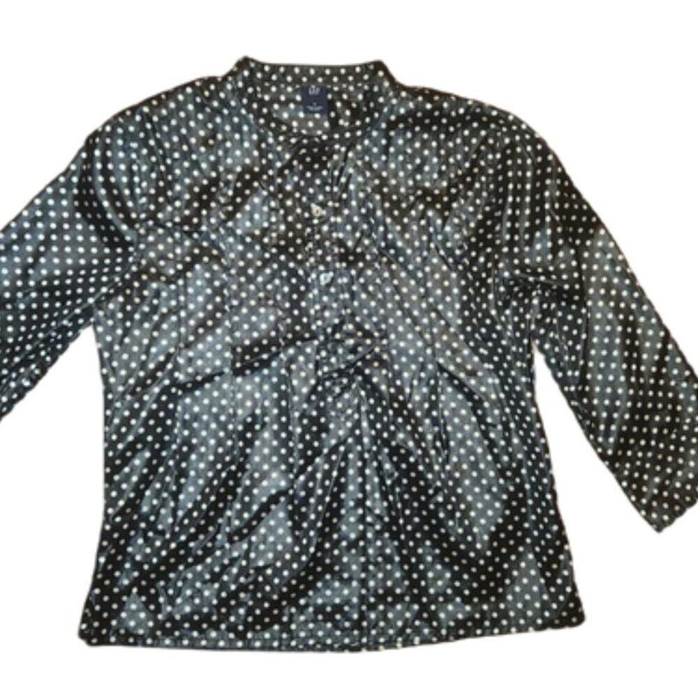 Gap Black & White Polka Dot Blouse | Women's Medium